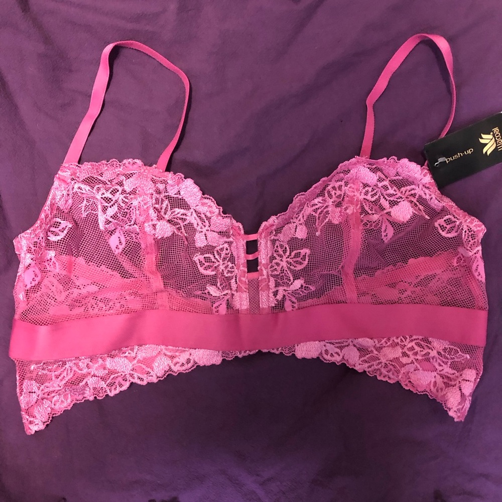 WACOAL Push-up Raspberry Pink Lace Bralette
